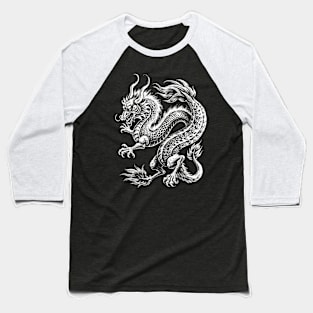 Chinese dragon art in linear style Baseball T-Shirt